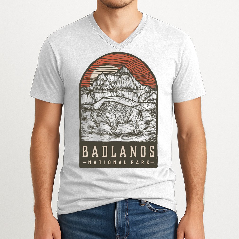 Badlands National Park V-Neck T-Shirt