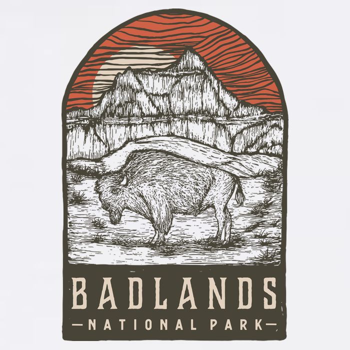 Badlands National Park V-Neck T-Shirt