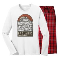 Badlands National Park Women's Long Sleeve Flannel Pajama Set 