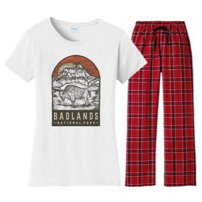 Badlands National Park Women's Flannel Pajama Set