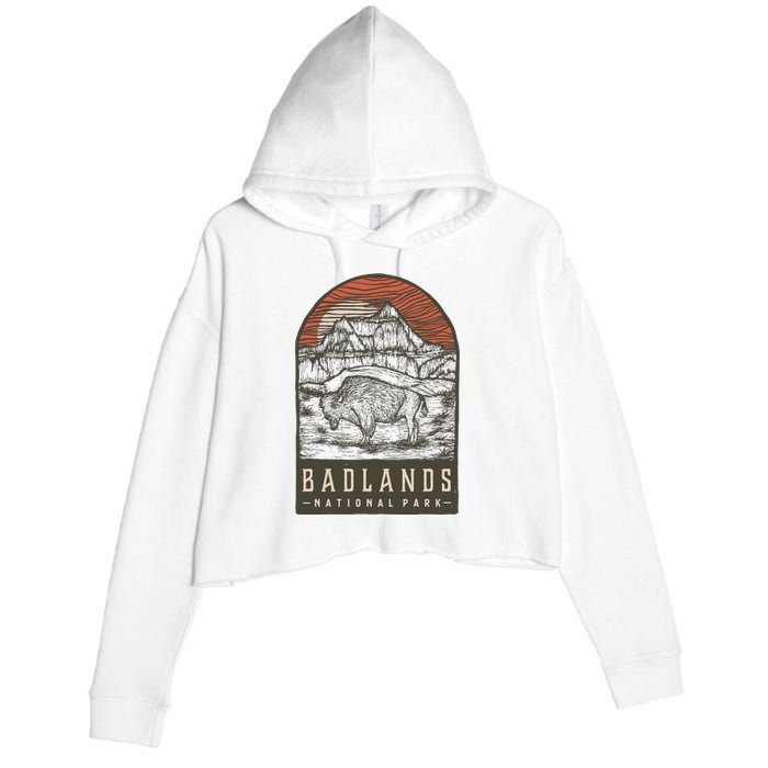 Badlands National Park Crop Fleece Hoodie