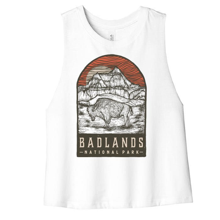 Badlands National Park Women's Racerback Cropped Tank