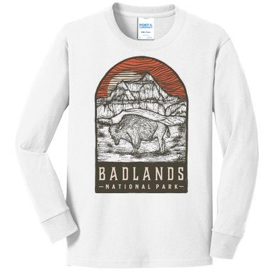 Badlands National Park Kids Long Sleeve Shirt