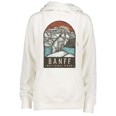 Banff National Park Womens Funnel Neck Pullover Hood