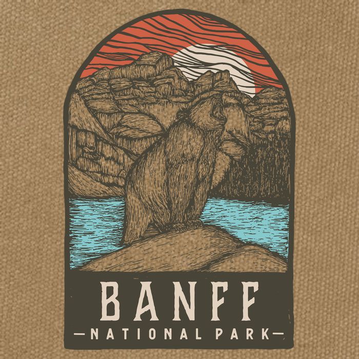 Banff National Park Cotton Canvas Backpack