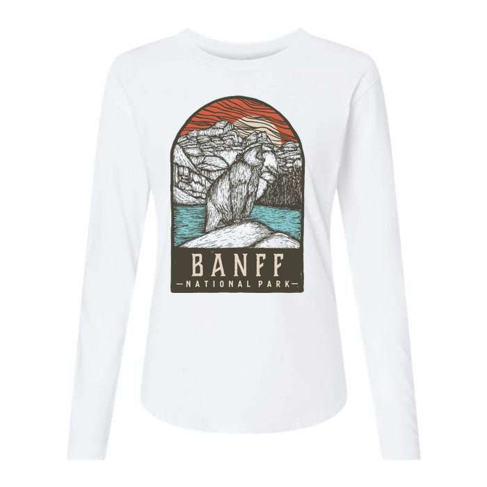 Banff National Park Womens Cotton Relaxed Long Sleeve T-Shirt