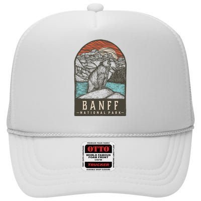 Banff National Park High Crown Mesh Back Trucker Hat