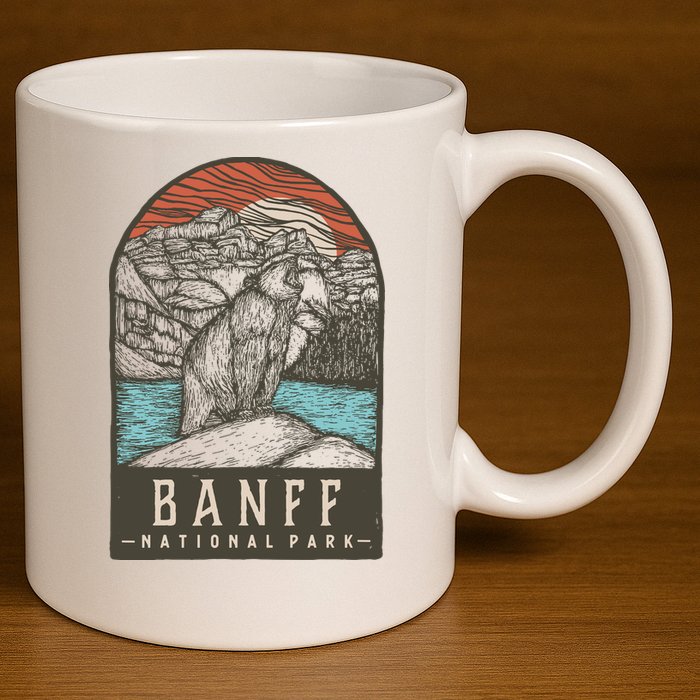 Banff National Park 11oz C Handle Ceramic Mug