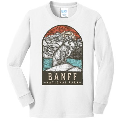 Banff National Park Kids Long Sleeve Shirt