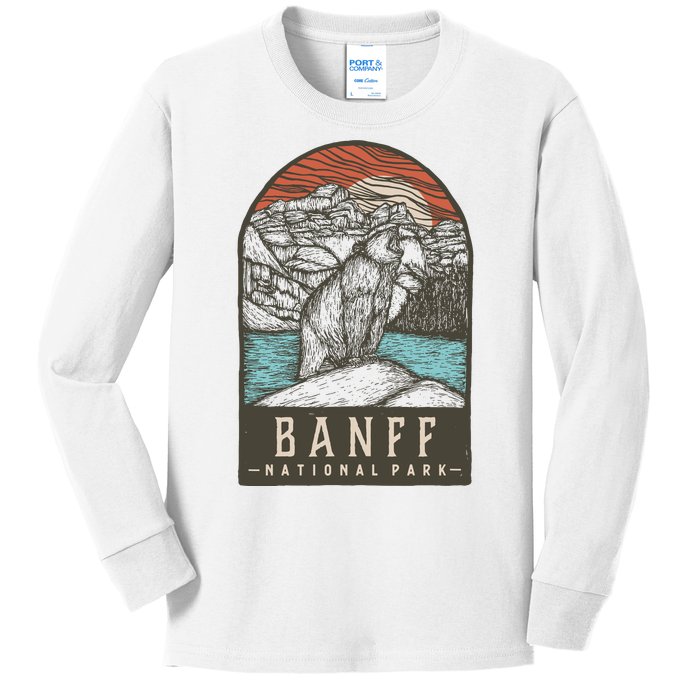 Banff National Park Kids Long Sleeve Shirt