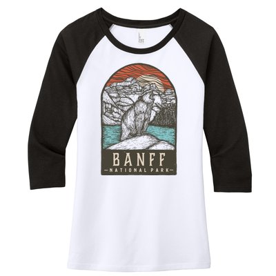 Banff National Park Women's Tri-Blend 3/4-Sleeve Raglan Shirt