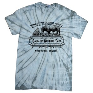 Badlands National Park South Dakota Bison Prairie Dog Tie-Dye T-Shirt