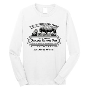 Badlands National Park South Dakota Bison Prairie Dog Long Sleeve Shirt