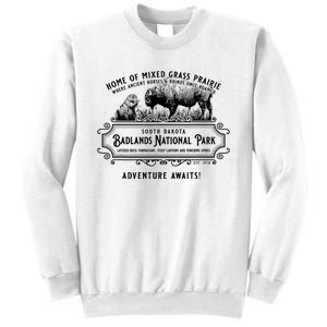 Badlands National Park South Dakota Bison Prairie Dog Sweatshirt