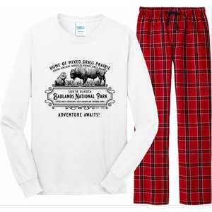 Badlands National Park South Dakota Bison Prairie Dog Long Sleeve Pajama Set