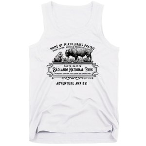 Badlands National Park South Dakota Bison Prairie Dog Tank Top