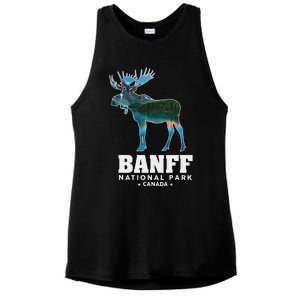 Banff National Park Canada Moose Lake Louise Souvenir Ladies PosiCharge Tri-Blend Wicking Tank