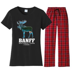 Banff National Park Canada Moose Lake Louise Souvenir Women's Flannel Pajama Set