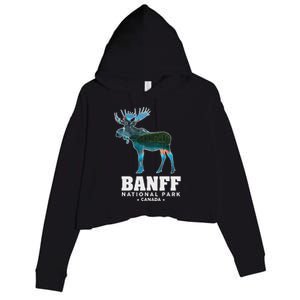 Banff National Park Canada Moose Lake Louise Souvenir Crop Fleece Hoodie