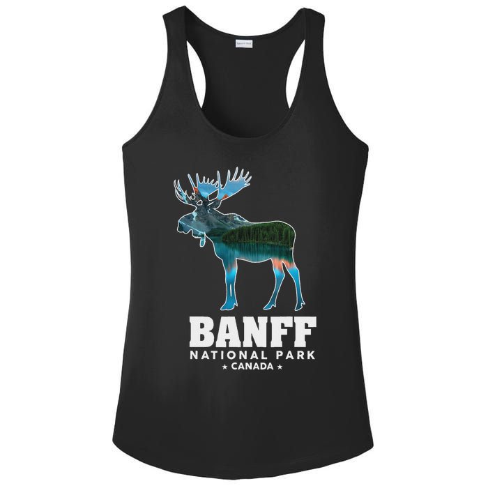 Banff National Park Canada Moose Lake Louise Souvenir Ladies PosiCharge Competitor Racerback Tank