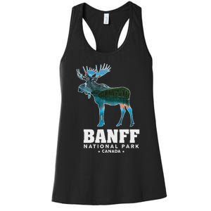 Banff National Park Canada Moose Lake Louise Souvenir Women's Racerback Tank