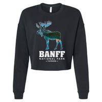 Banff National Park Canada Moose Lake Louise Souvenir Cropped Pullover Crew