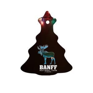 Banff National Park Canada Moose Lake Louise Souvenir Ceramic Tree Ornament