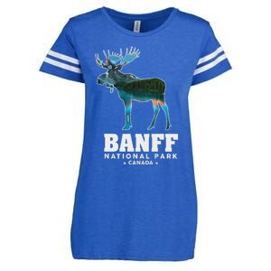 Banff National Park Canada Moose Lake Louise Souvenir Enza Ladies Jersey Football T-Shirt