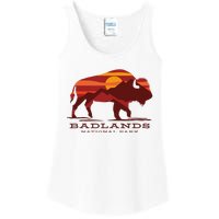 Badlands National Park South Dakota Buffalo Bison Sunset Ladies Essential Tank