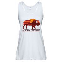 Badlands National Park South Dakota Buffalo Bison Sunset Ladies Essential Flowy Tank