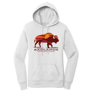 Badlands National Park South Dakota Buffalo Bison Sunset Women's Pullover Hoodie