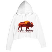 Badlands National Park South Dakota Buffalo Bison Sunset Crop Fleece Hoodie