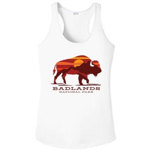 Badlands National Park South Dakota Buffalo Bison Sunset Ladies PosiCharge Competitor Racerback Tank