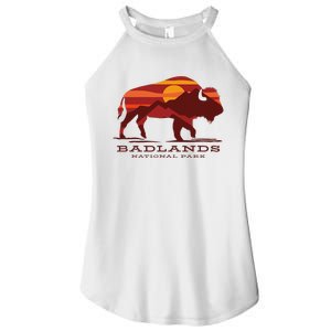 Badlands National Park South Dakota Buffalo Bison Sunset Women's Perfect Tri Rocker Tank