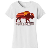 Badlands National Park South Dakota Buffalo Bison Sunset Women's T-Shirt