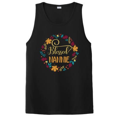 Blessed Nannie Pumpkin Leopard Thankful Grateful Gift PosiCharge Competitor Tank