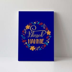 Blessed Nannie Pumpkin Leopard Thankful Grateful Gift Canvas