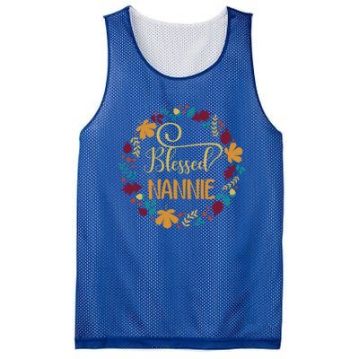 Blessed Nannie Pumpkin Leopard Thankful Grateful Gift Mesh Reversible Basketball Jersey Tank