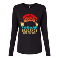 Badlands National Park South Dakota Buffalo Bison Road Trip Womens Cotton Relaxed Long Sleeve T-Shirt