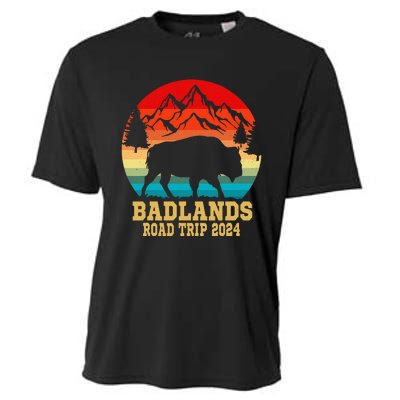 Badlands National Park South Dakota Buffalo Bison Road Trip Cooling Performance Crew T-Shirt