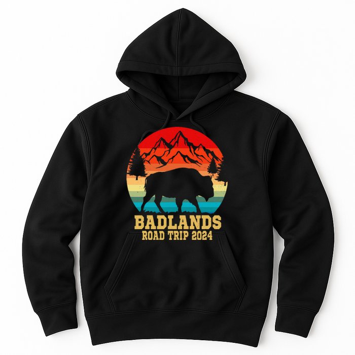 Badlands National Park South Dakota Buffalo Bison Road Trip Hoodie