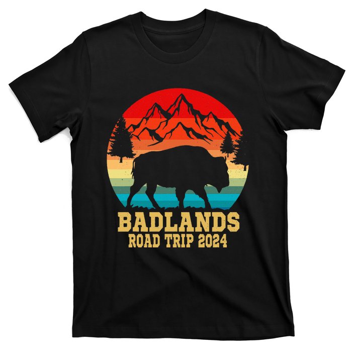 Badlands National Park South Dakota Buffalo Bison Road Trip T-Shirt