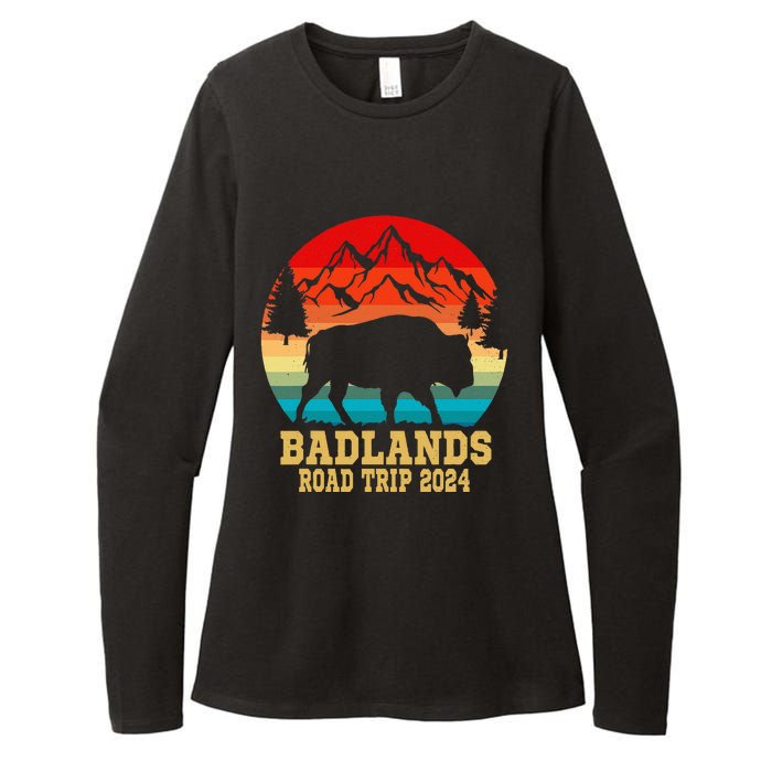 Badlands National Park South Dakota Buffalo Bison Road Trip Womens CVC Long Sleeve Shirt