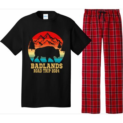 Badlands National Park South Dakota Buffalo Bison Road Trip Pajama Set