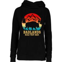 Badlands National Park South Dakota Buffalo Bison Road Trip Womens Funnel Neck Pullover Hood