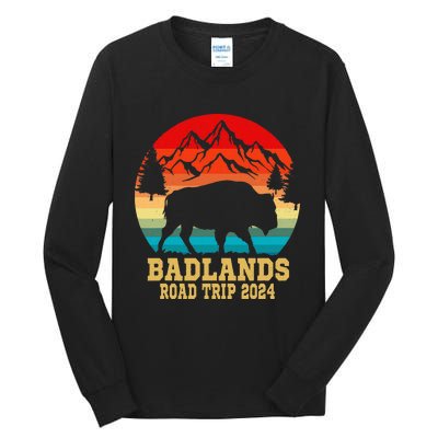 Badlands National Park South Dakota Buffalo Bison Road Trip Tall Long Sleeve T-Shirt