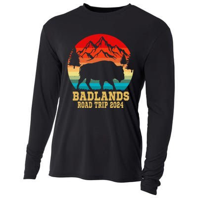 Badlands National Park South Dakota Buffalo Bison Road Trip Cooling Performance Long Sleeve Crew