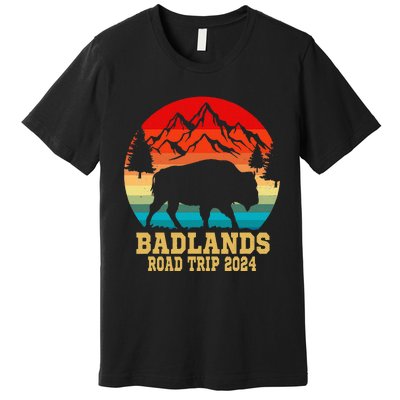 Badlands National Park South Dakota Buffalo Bison Road Trip Premium T-Shirt