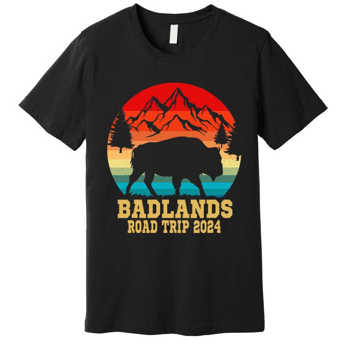 Badlands National Park South Dakota Buffalo Bison Road Trip Premium T-Shirt