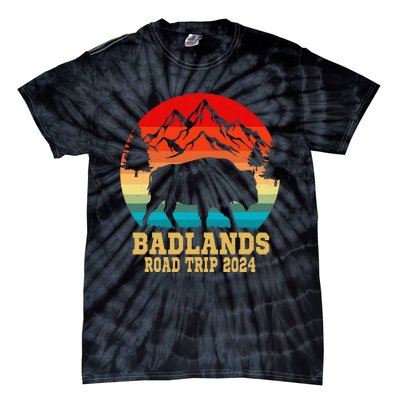 Badlands National Park South Dakota Buffalo Bison Road Trip Tie-Dye T-Shirt